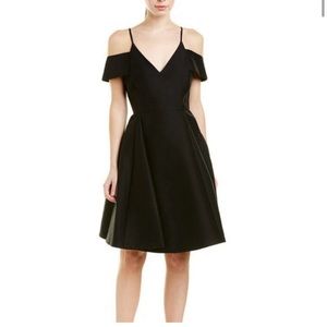 Halston Heritage Cold Shoulder
Cotton & Silk Women's Black a-line
Dress Size 6